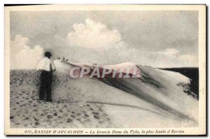 Old Postcard Arcachon Basin The Great Dune of Pyla the Highest of Europe