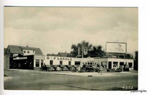 Hamden CT Dodge Plymouth Dealership Mobil Gas Postcard