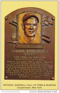 Vernon Leftie Louis Gomez National Baseball Hall Of Fame & Museum  Cooper...