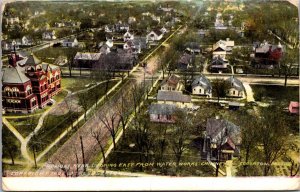 Postcard Fremont, Nebraska Looking East from Water Works Chimney