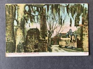 Ruins Of Old Sugar Mill Daytona FL Litho Postcard H2324083839