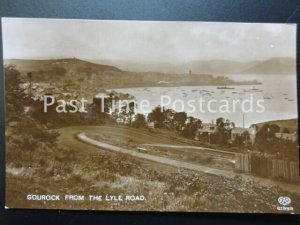 c1908 RP - GOUROCK from The Lyle Road - showing town and harbour