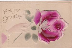 Happy Birthday With Red Rose