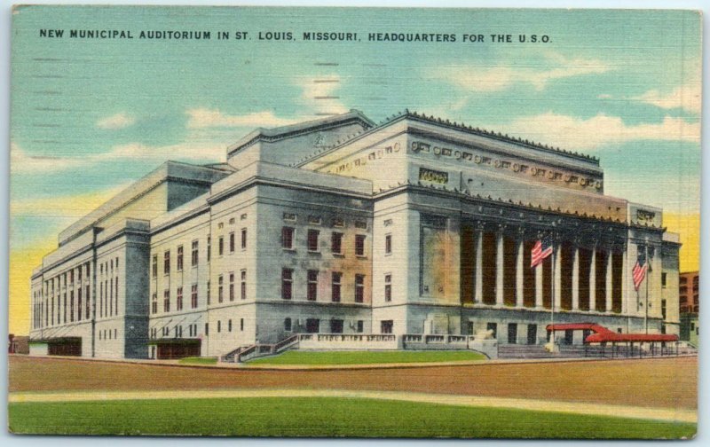 Postcard - New Municipal Auditorium in St. Louis, Missouri