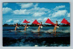 Cypress Gardens FL- Florida, Skiing On Water, Chrome Postcard