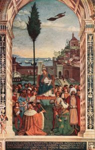 Vintage Postcard Siena Libreria Del Duomo Pinturicchio Enea Piccolomini Si Reca