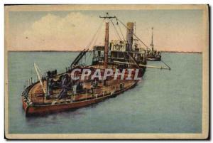 Old Postcard Saint Aubin Sur Mer Cargos disembarkation Army