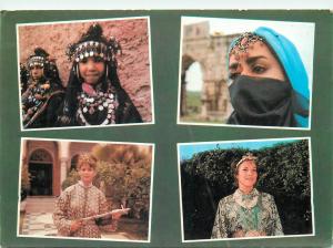 Moroccan ethnic women multi view postcard