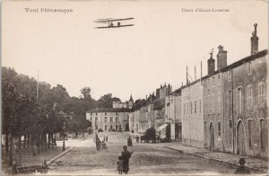 France Toul Pittoresque Cours d'Alsace-Lorraine Biplane Aviation Postcard H61