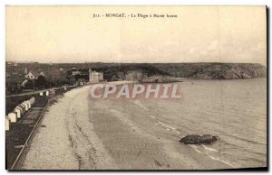 Old Postcard Morgat Beach has high Maree