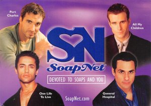 TV~Online Advertising SOAP NET Cute Men Soap Opera Actors~Shows  4¼ X 6 Postcard