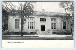 RICHMOND, IN Indiana  POST OFFICE  c1900s Wayne County  Postcard