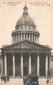 Vintage Postcard 1910s Le Pantheon Construit d'apres les plans de Soufflot Paris