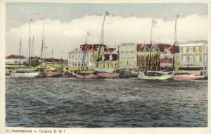 curacao, D.W.I., WILLEMSTAD, Handelskade (1930s) Sunny Isle No. 17 Postcard (2)