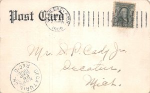 Reed City Michigan No-Che-Mo Mineral Springs, Island W/ Totem Pole, PC U11807