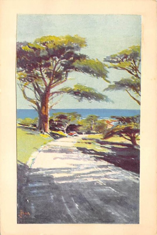 The Cedars of Lebanon, 17 Mile Drive picture glued on paper, Misc CA