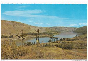 Dunvegan Bridge, Highway No. 2, Peace River, DUNVEGAN, Alberta, Canada, 40-60's