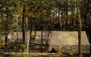 Connecticut Bridgton Tents On The Shore Of Highland Lake 1912