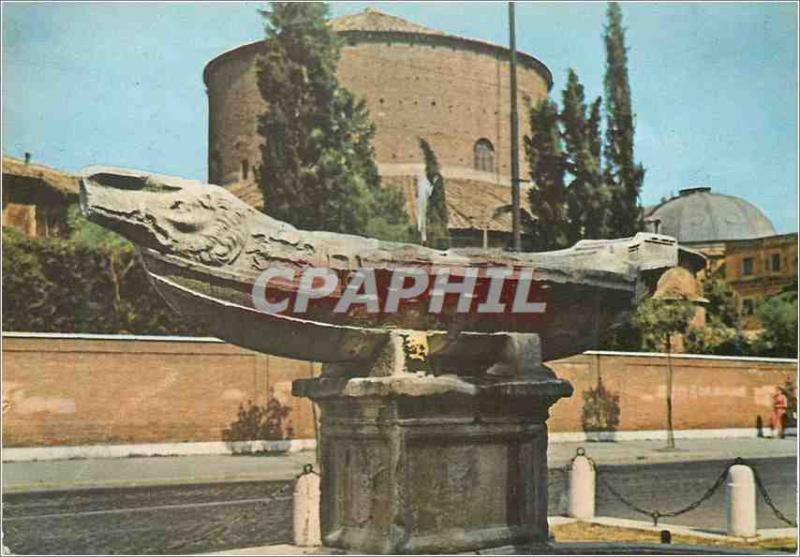 Postcard Modern Rome Fontana della Chiesa Navicella Sfondo con San Giovanni R...