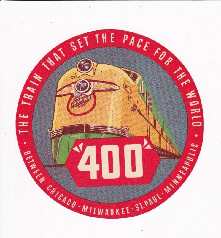 Chicago-Milwaukee-St Paul-Minneapolis North Western 400, Train Decal, MI (39982)