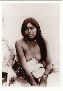 Seri Woman Candelaria Face Paint 1894 Native American Modern Postcard