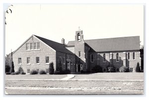 First Christian Church Larned Kans. Kansas RPPC c1954 Postcard