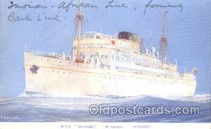 M.T.S. Isipingo, Inchaga, Incomati Ocean Liner, Oceanliner Ship Writing on ba...