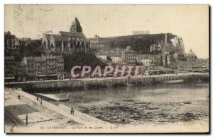 Old Postcard Treport Port and Docks