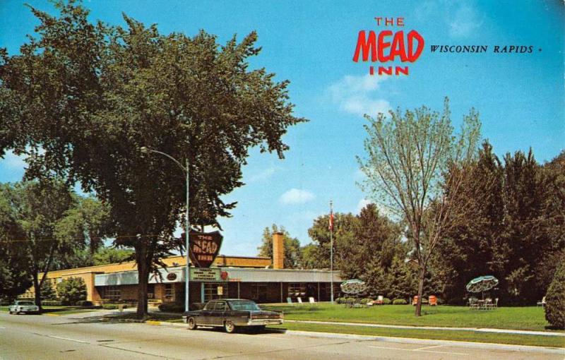 Wisconsin Rapids Wisconsin Mead Inn Street View Vintage Postcard K92851