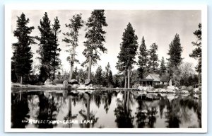 RPPC SAN BERNARDINO MOUNTAINS, CA California ~ CEDAR LAKE CABIN c1940s  Postcard