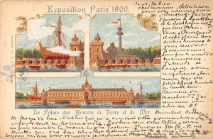 US3175 France Exposition Paris 1900 Le Palais des Armees de Terre litho