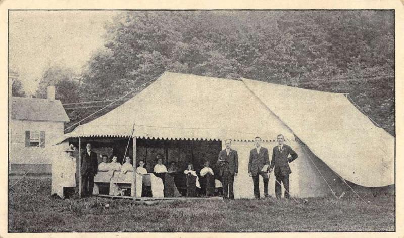 Evangelists Tent Meeting Scene Real Photo Antique Postcard K7876524