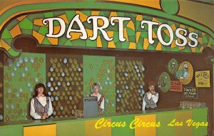 DART TOSS Las Vegas, NV Casino Game CIRCUS CIRCUS c1960s Vintage Postcard