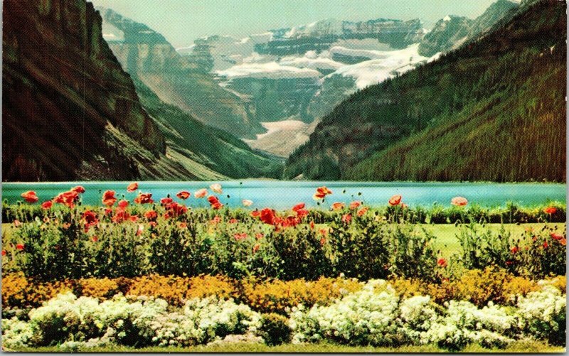 Lake Louise Victoria Glacier Canada Postcard VTG UNP Vintage Unused Chrome 