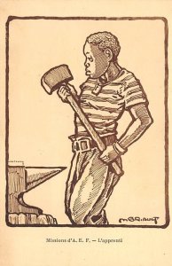Working Man with Hammer Postcard