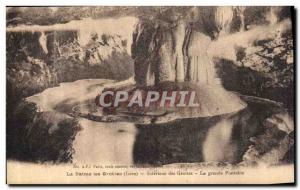 Old Postcard The Blame the Interior Caves Caves The Great Fountain