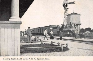 Spencer Iowa Train Station Vintage Postcard AA50420