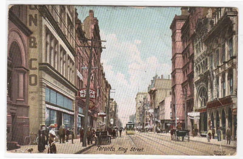 King Street Toronto Ontario Canada 1905 postcard