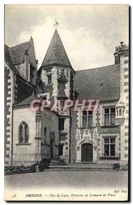 Postcard Old Amboise Clos Luce Leonardo da Vinci Oratory