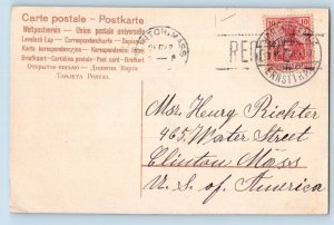 Christmas Postcard Ringing Bells Candle Lights Clinton Massachusetts MA c1910's