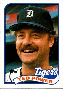 1989 Topps Baseball Card Ted Power Detroit Tigers sk3137