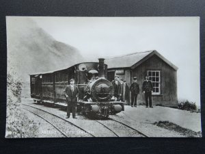 Wales Talyllyn Railway ABERGYNOLWYN STATION in 1903 - Old RP Postcard