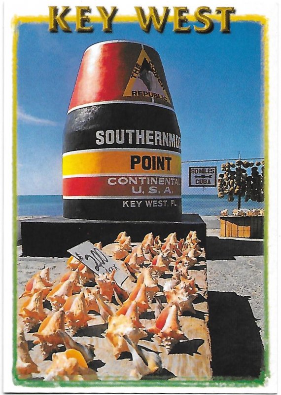 Key West Florida Marker Southernmost Point in Continental United States 4 by 6