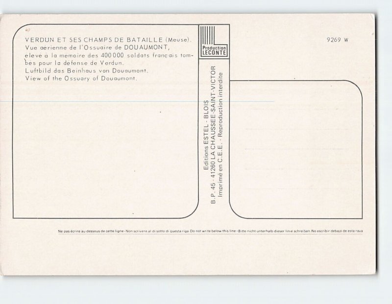 Postcard View of the Ossuary of Douaumont, France