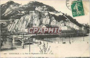 Old Postcard Grenoble Esplanade Bridge and Forts