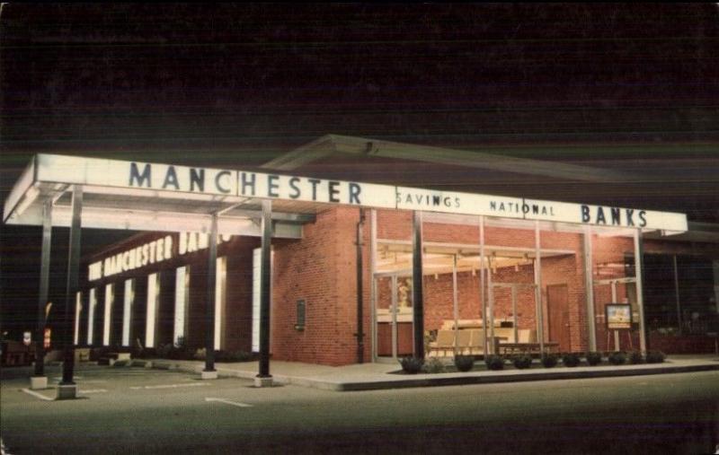 Manchester NH Savings & National Bank Old Postcard