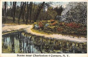 Charleston 4 Corners New York Greetings Scenic View Vintage Postcard JD933424 