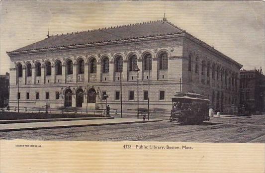 Public Library Boston Massachusetts 1910