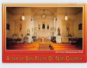 Postcard Altar Of San Felipe De Neri Church, Old Town Albuquerque, New Mexico