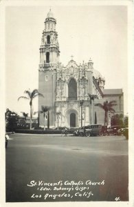 Postcard 1920s California Los Angeles St. Vincent's Catholic Church CA24-1395